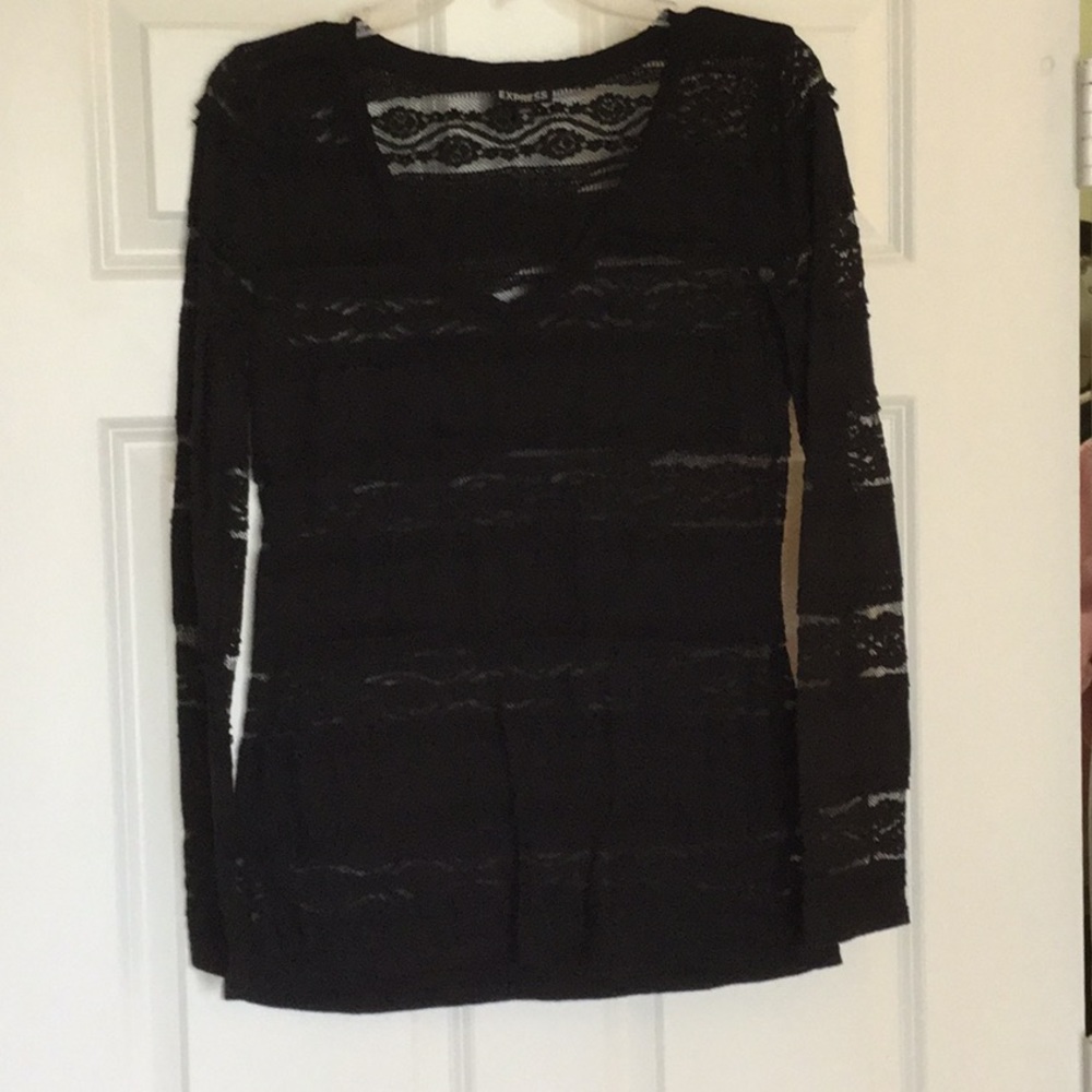 Express long sleeve lace top
